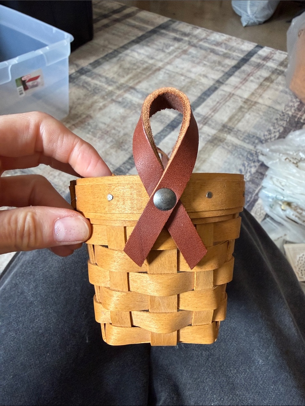 Longaberger, 2005 horizon of Hope basket and protector
